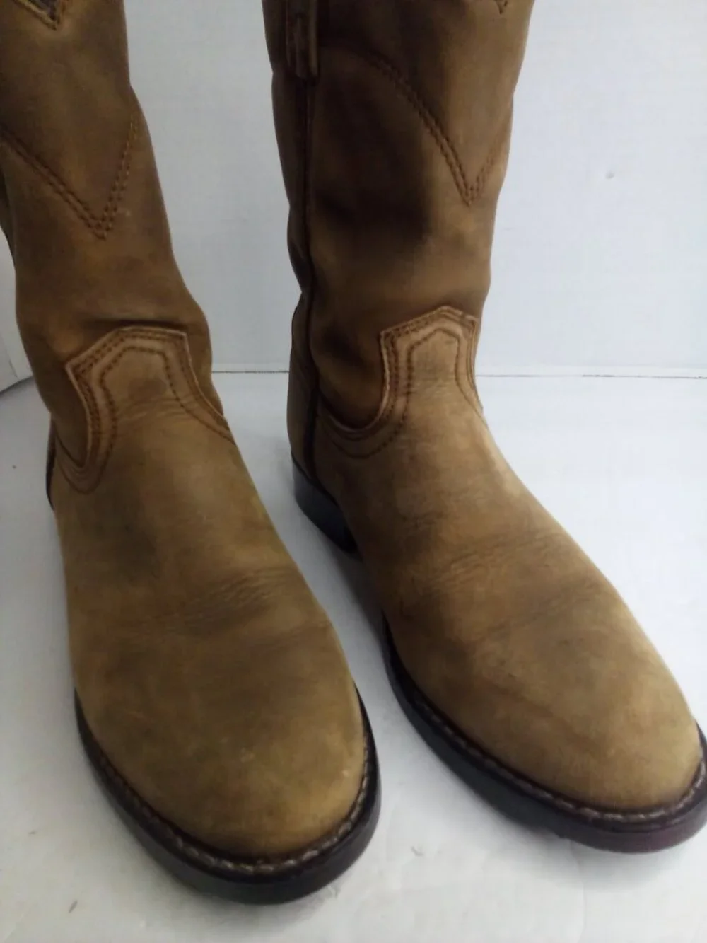 Smokey Mountain Boots Youth Boys 3.5 Roper Western Cowboy Leather Round Toe
